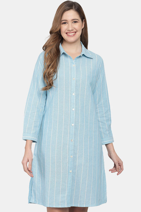 Blue discount sleep shirt